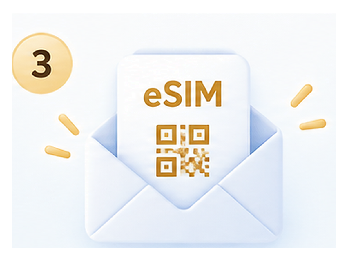 LIGHT eSIM Email 收取 eSIM 插圖